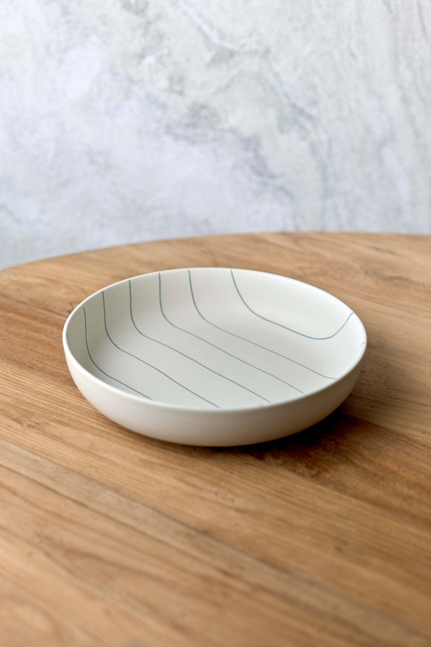 Large Salad Serving Bowl - Coastal Junction Stripe
