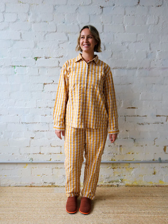Mango Seersucker Long Sleeve Pyjama Set