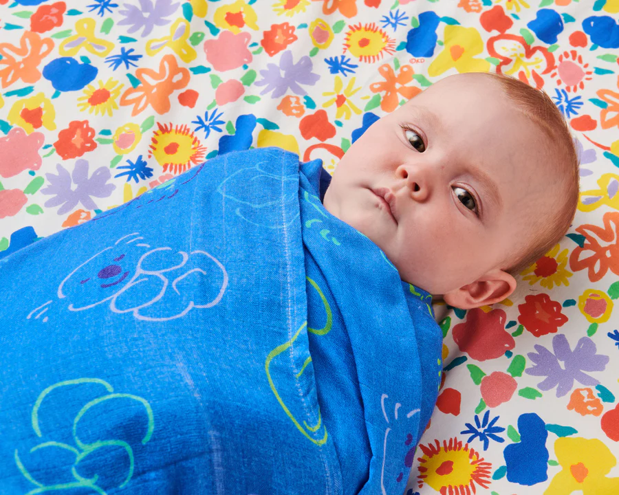 Kip & Co X Ken Done - Koala Cuddles Blue Bamboo Swaddle