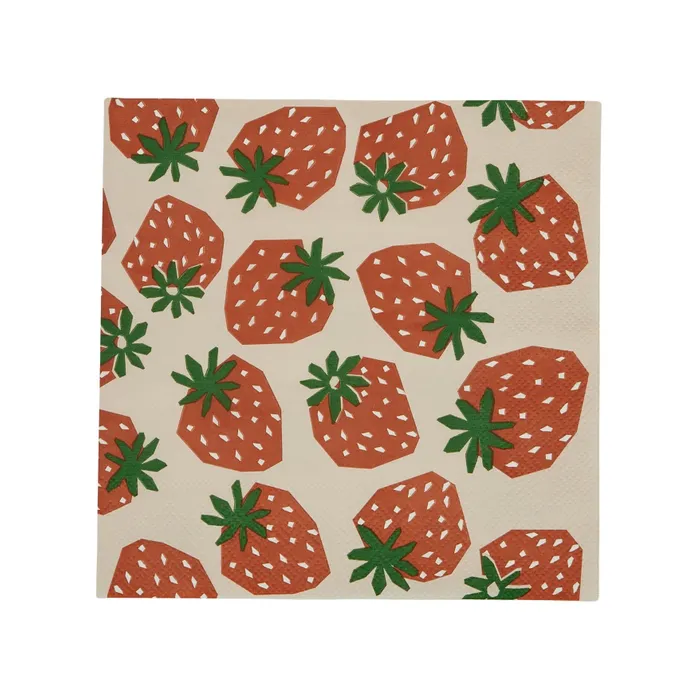 Strawberry Napkins 20pk