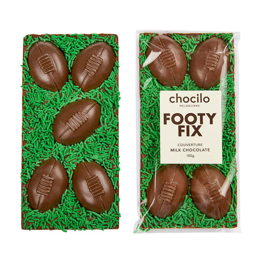 Footy Fix Milk Chocolate Block - 100g