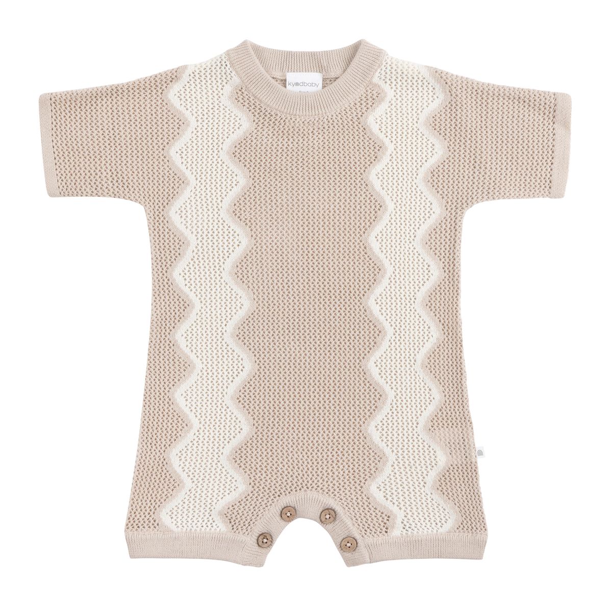 Slouchy Mesh Knit Romper - Shell