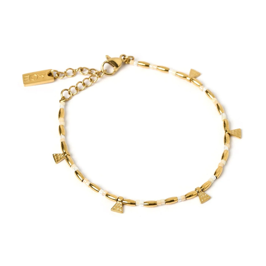 Natalia Gold Bracelet in Vanilla