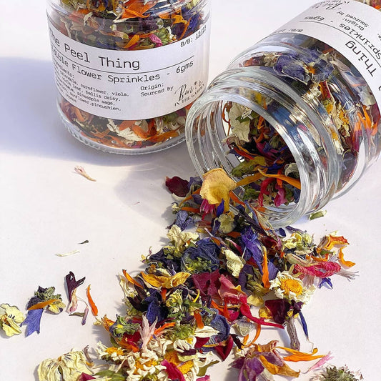 Edible Flower Sprinkles - Rainbow Mix 2g