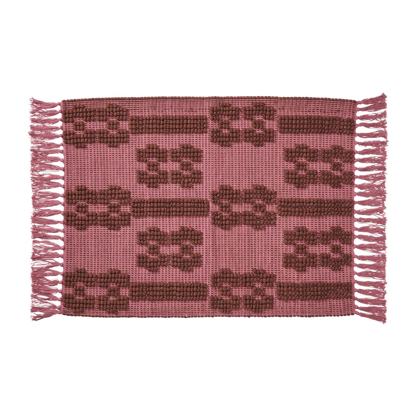 Sawa Cotton Floor Mat - Rosewater