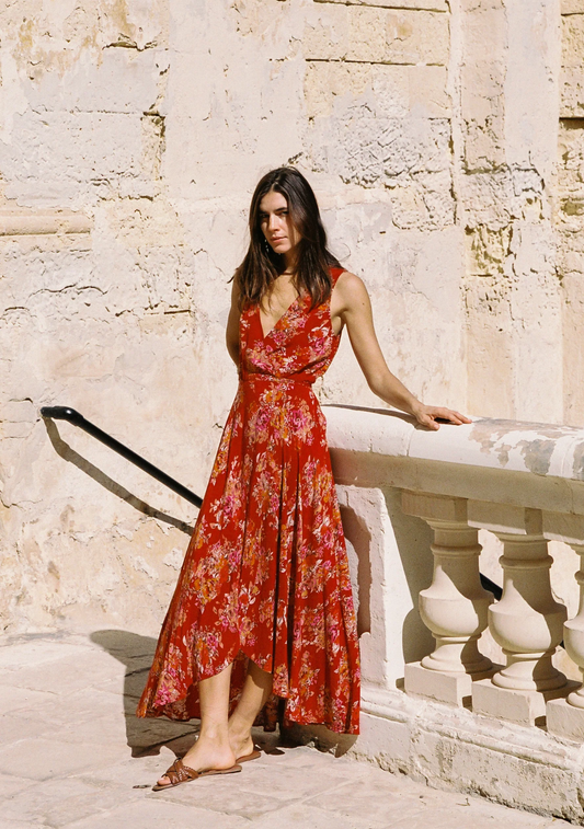 Frida Wrap Maxi Dress