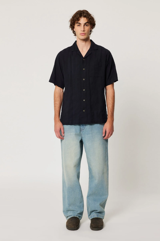 Bowler Shirt Seersucker - Vintage Black