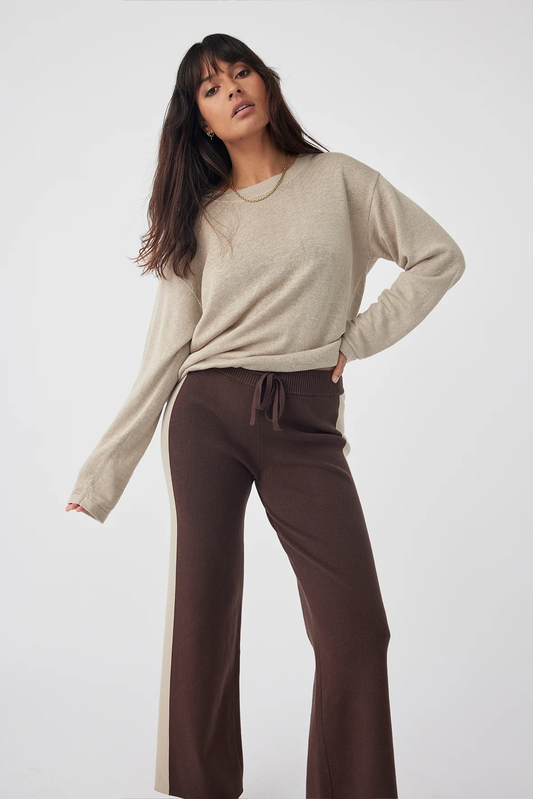 Neo Pant - Chocolate & Taupe