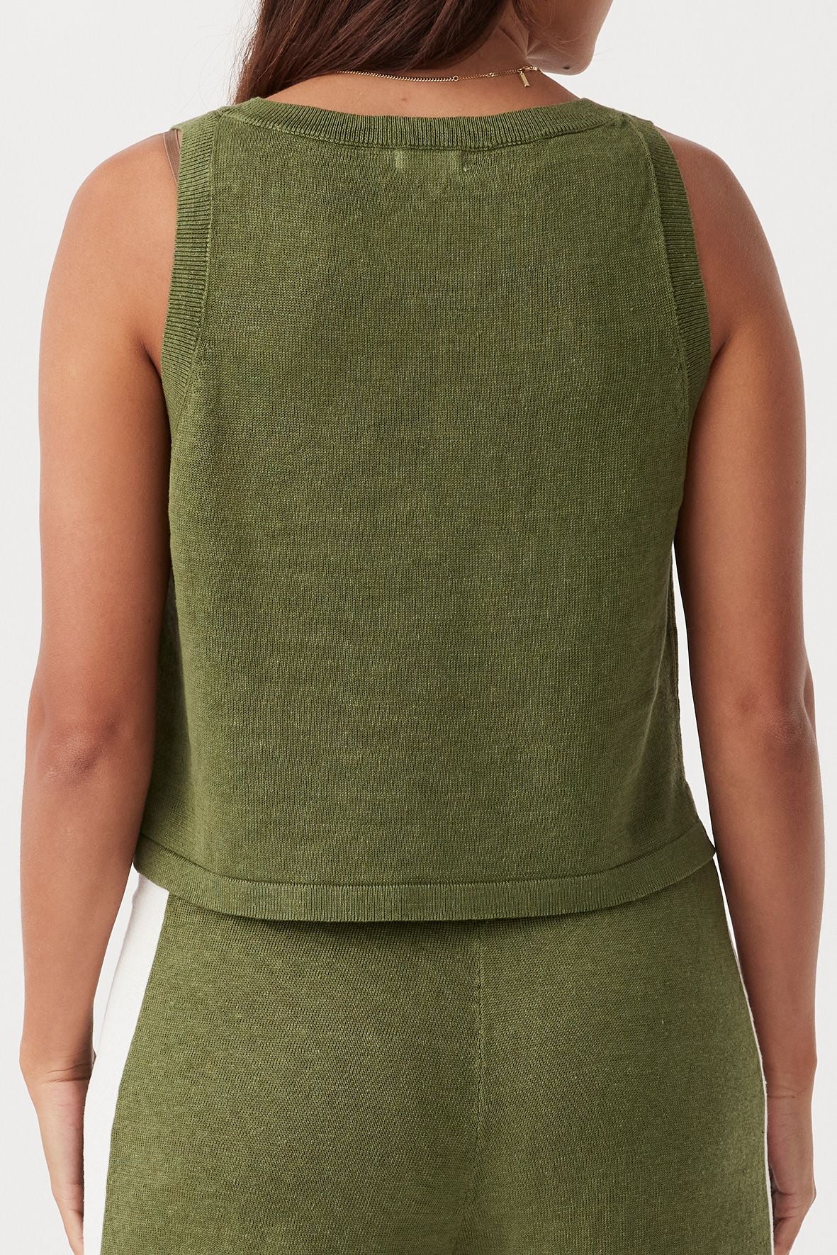 Hugo Linen Knit Tank - Caper