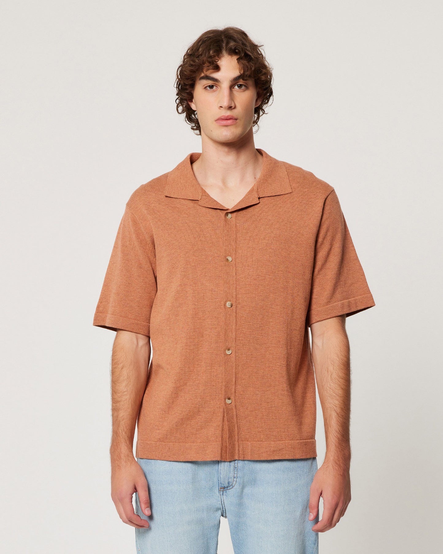 Bowler Knit Classic Shirt - Terracotta