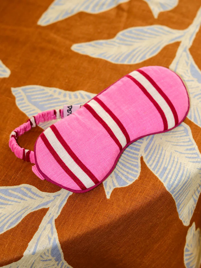 Raspberry Stripe Eye Mask