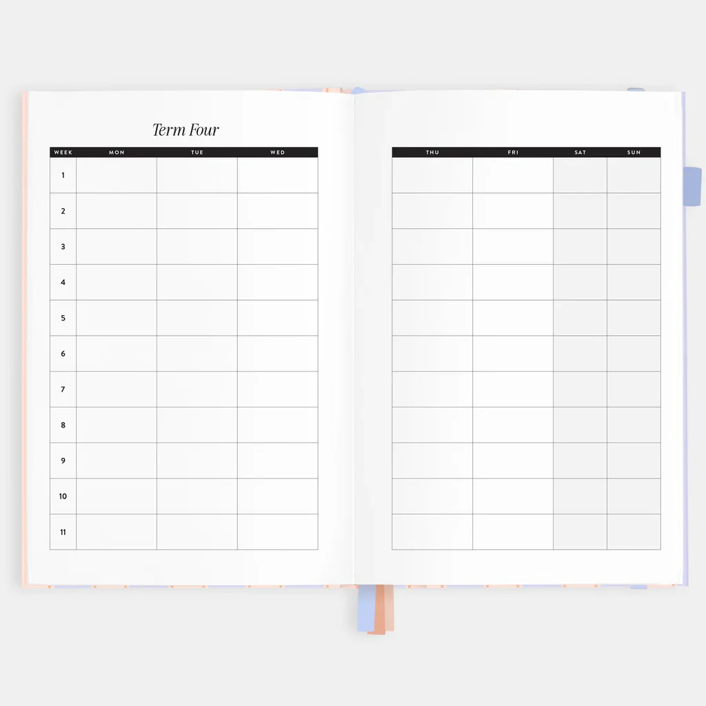 2026 A5 Horizontal Planner - Powder Stripe