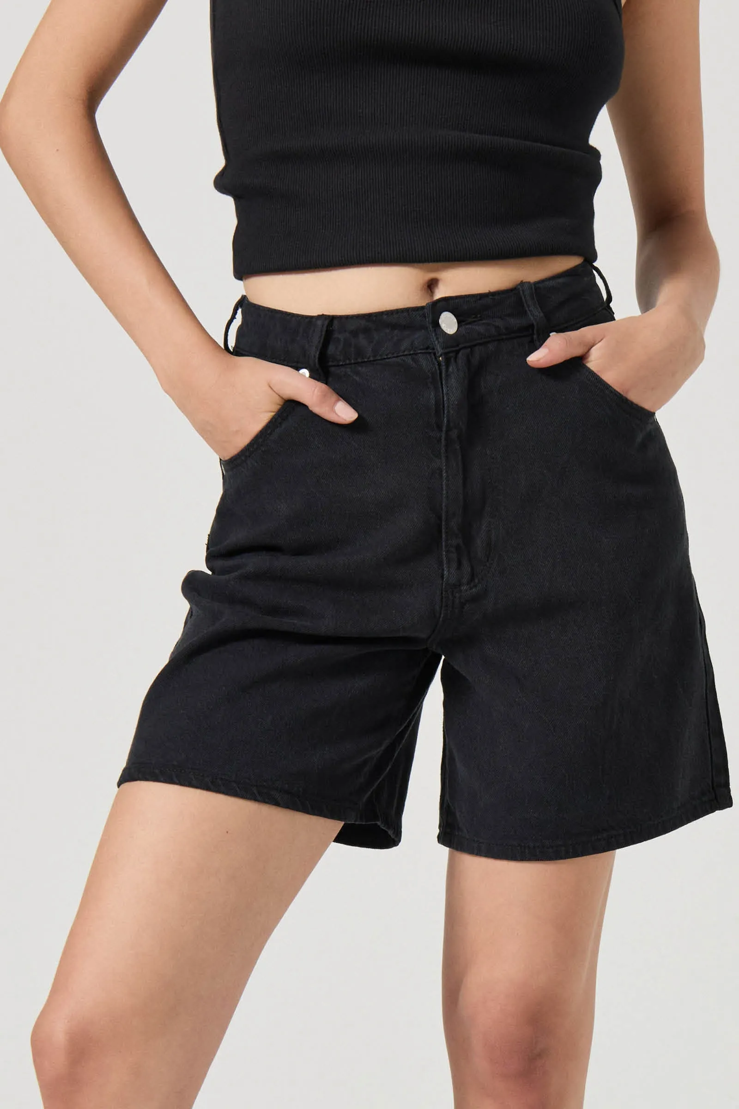 Super Mirage Denim Shorts - Lyocell Ash Black