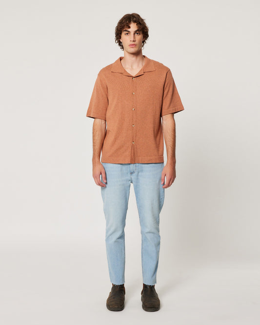 Bowler Knit Classic Shirt - Terracotta