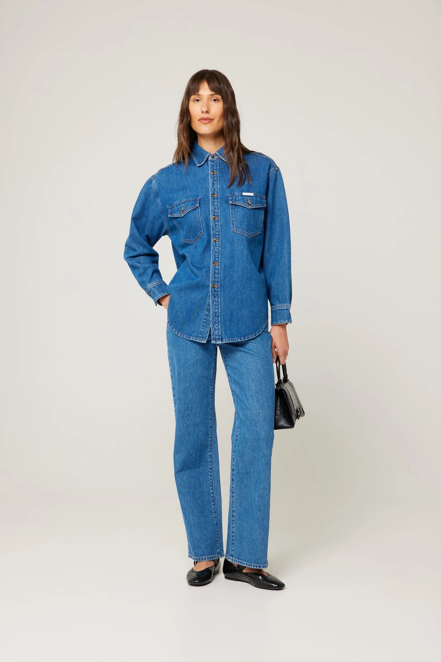 Classic Shacket - Ashley Blue Denim Shirt