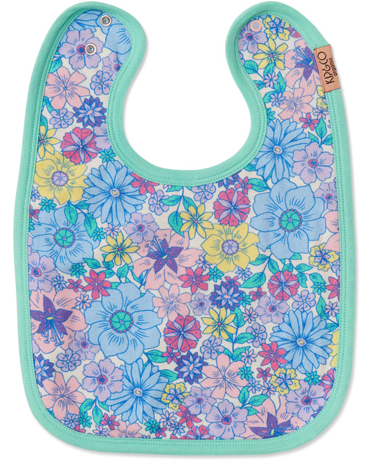 Meandering Meadow Organic Cotton Bib