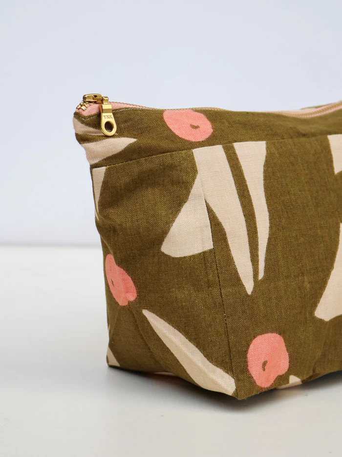 Olive Poppy Cosmetic Case
