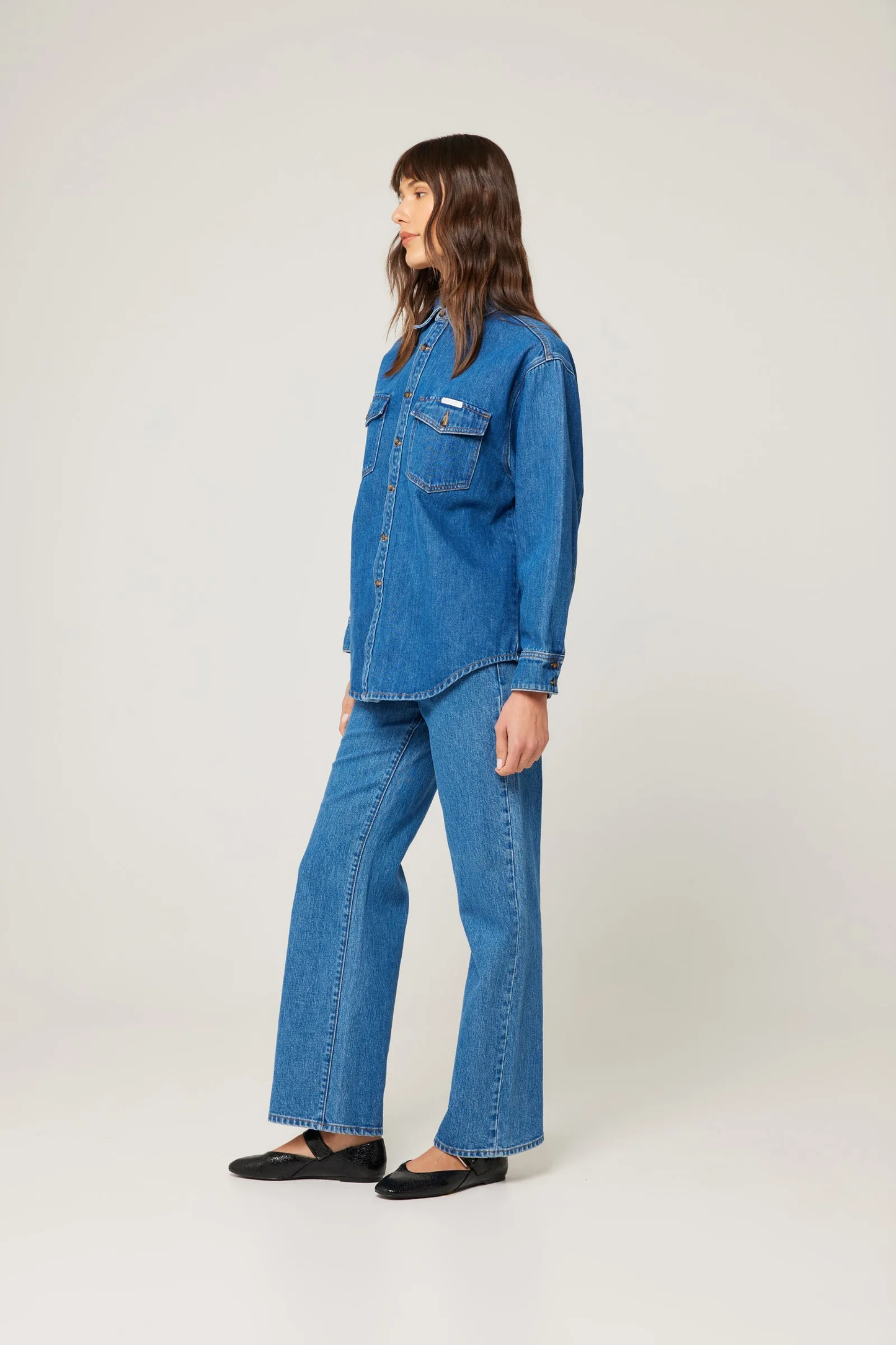 Classic Shacket - Ashley Blue Denim Shirt