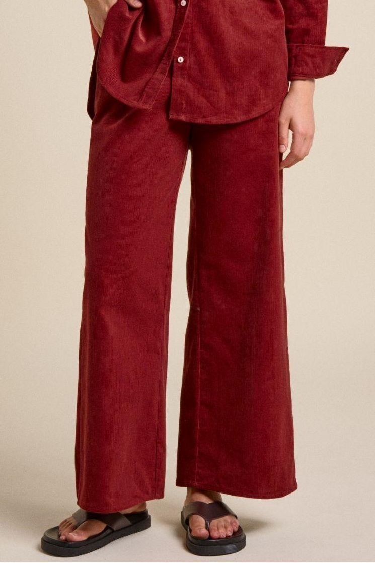 Khaite Cord Pants - Cherry