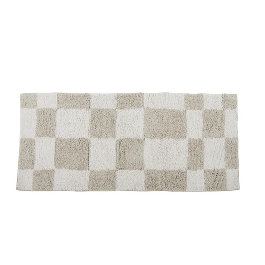 Coeval Cotton Bathmat Bath Runner in Stone