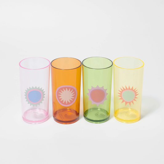 Poolside Tall Tumbler Set of 4 - Rio Sun