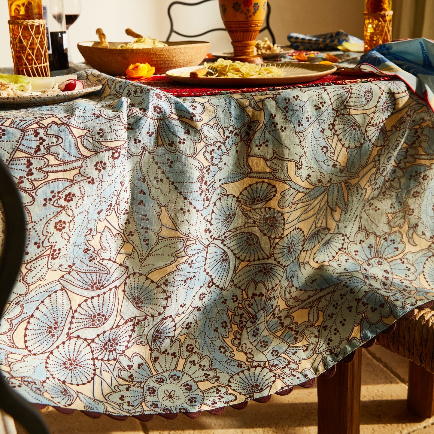 Lucia Tablecloth - Cerulean