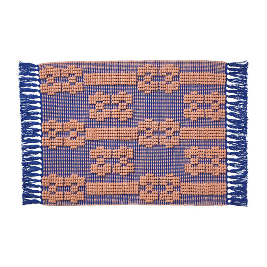 Sawa Cotton Floor Mat - Ultramarine