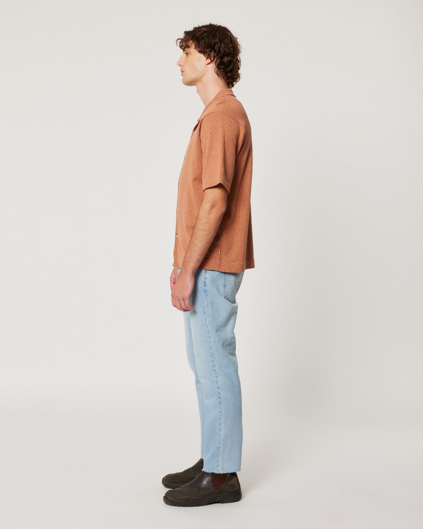 Bowler Knit Classic Shirt - Terracotta