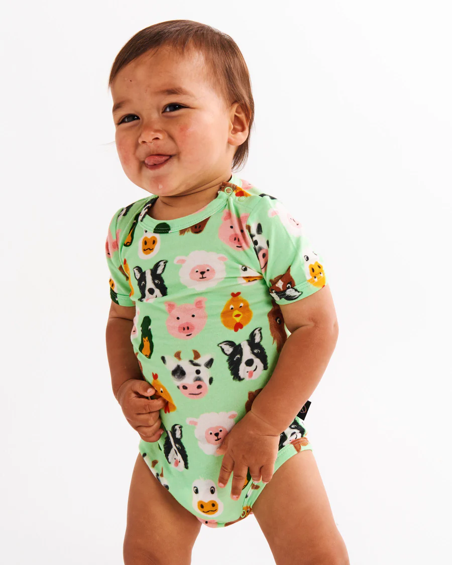 Farm Friends Organic Short Sleeve Romper