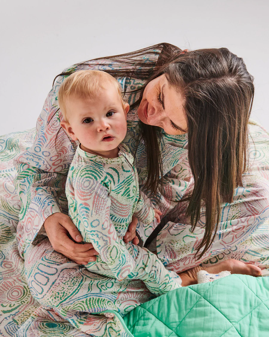 Tjala Tjukurpa Pastel Organic Long Sleeve Romper