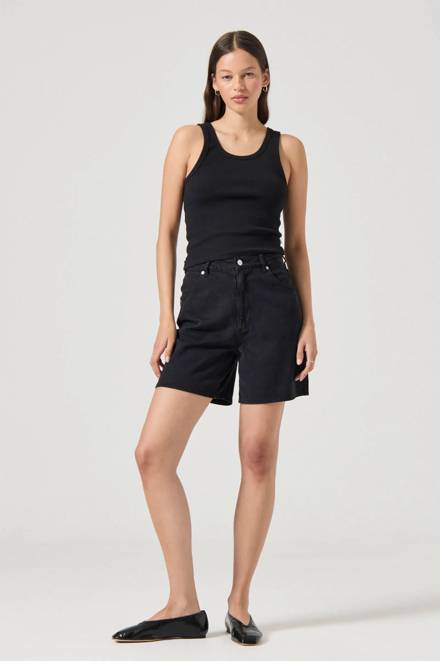 Super Mirage Denim Shorts - Lyocell Ash Black