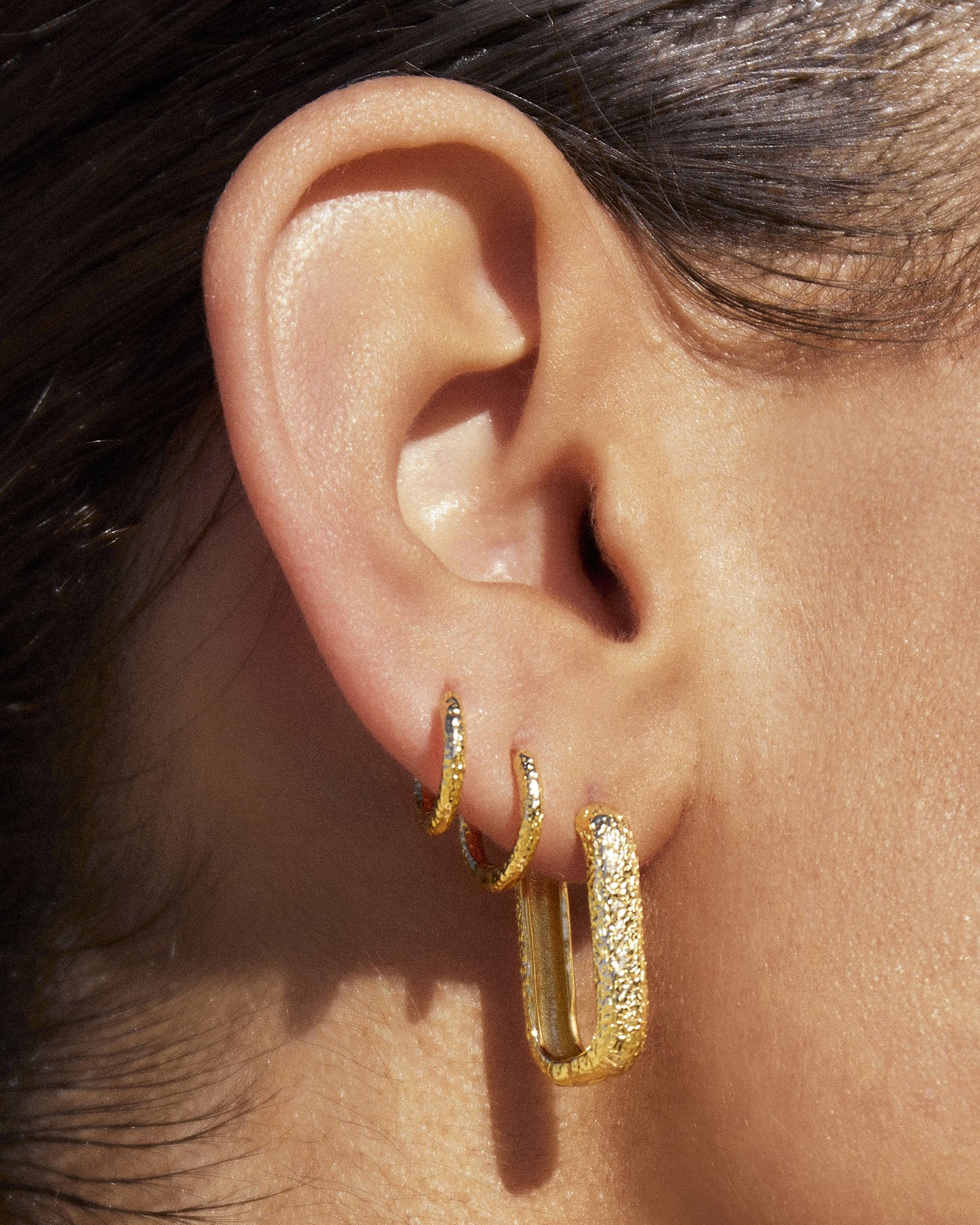 Farrah Gold Link Hoop Earrings