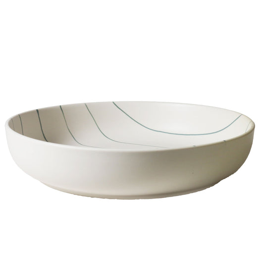 Large Salad Serving Bowl - Coastal Junction Stripe