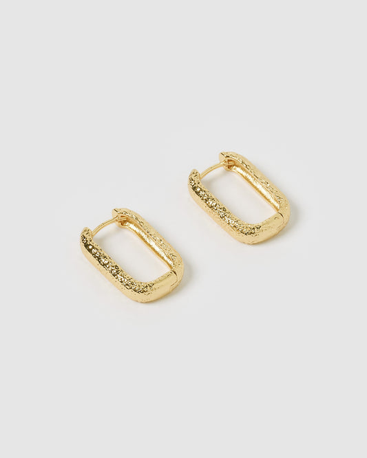 Farrah Gold Link Hoop Earrings