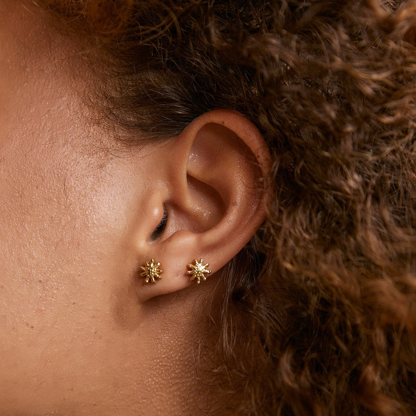 Magnolia Gold Stud Earrings