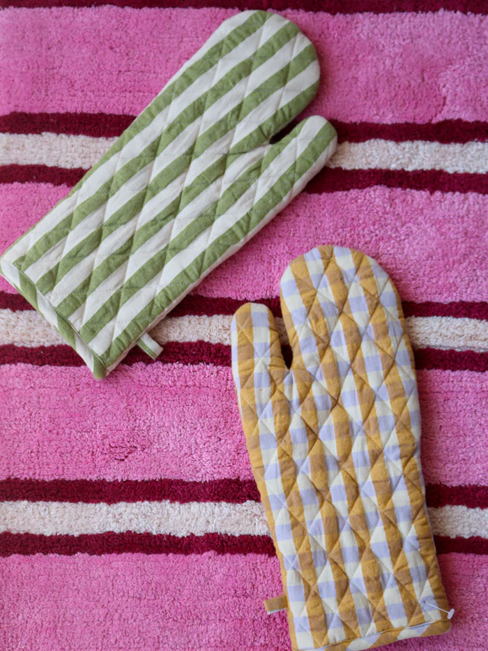 Mango Seersucker Oven Mitt