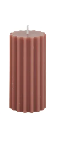 Rib Pillar Candle - Two Colours