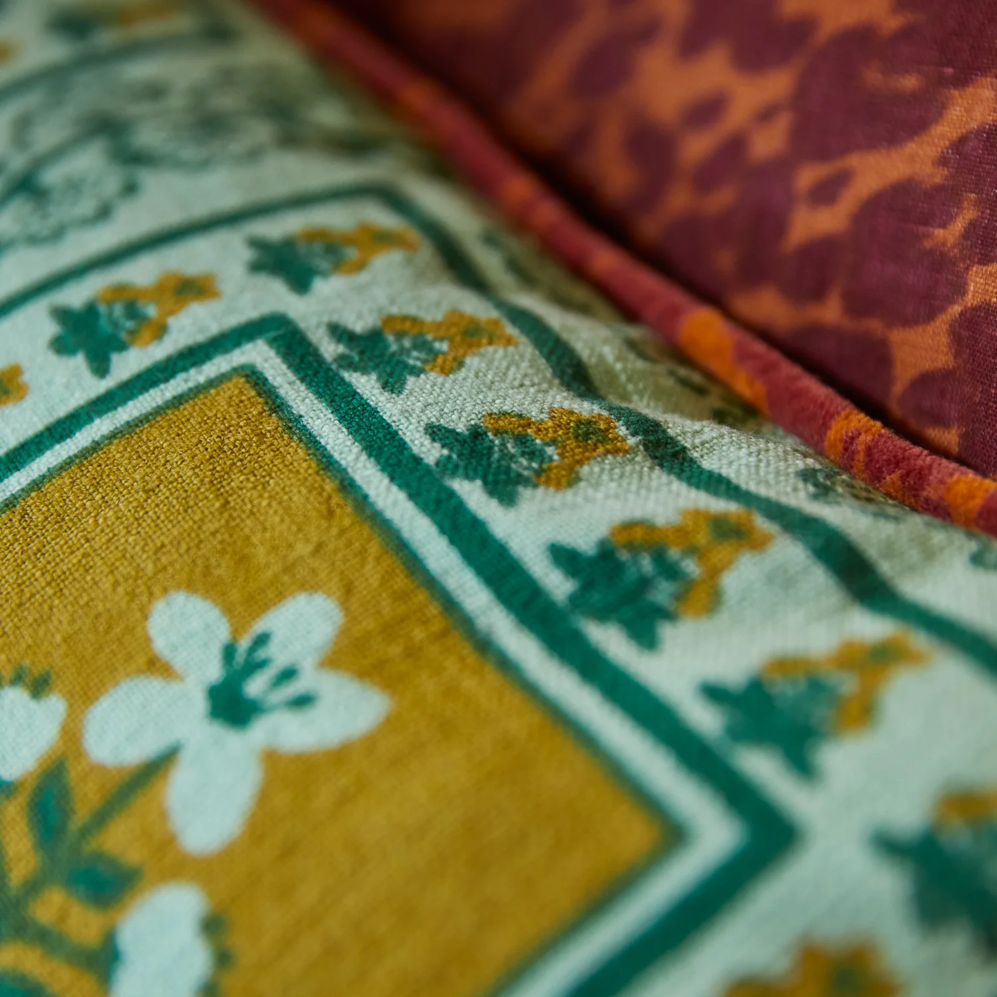 Claire Reversible Cushion - Jade