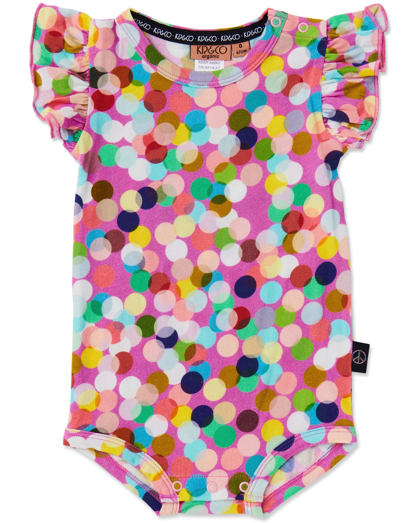 Confetti Pink Organic Short Sleeve Romper