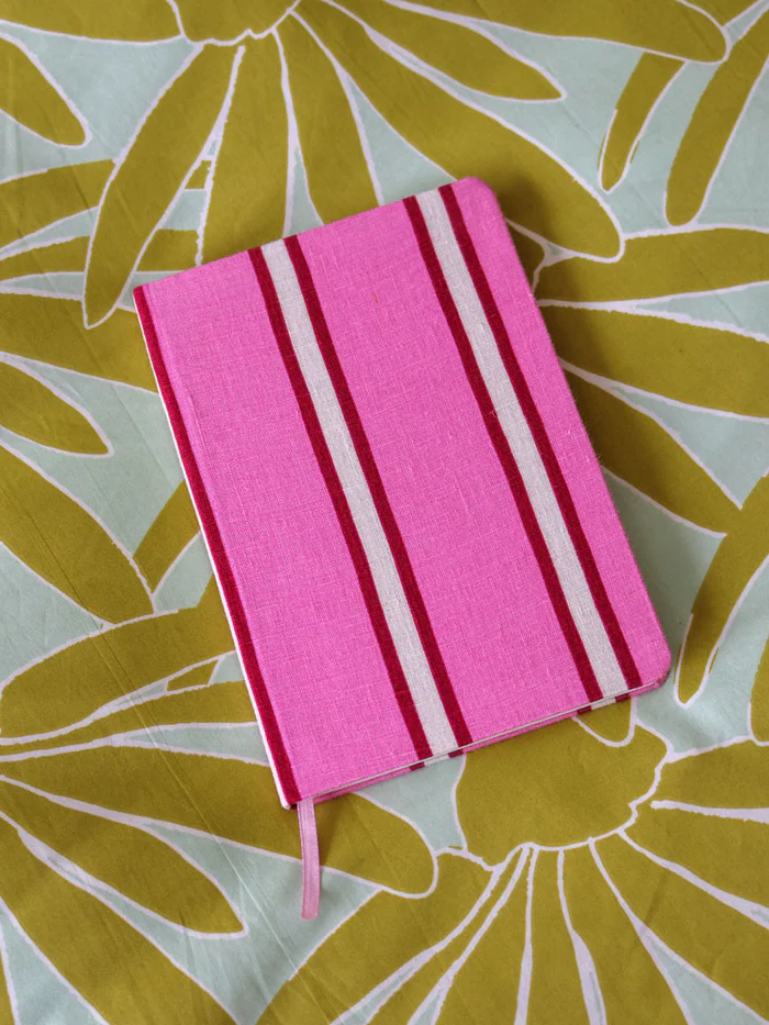 Raspberry Stripe A5 Notebook