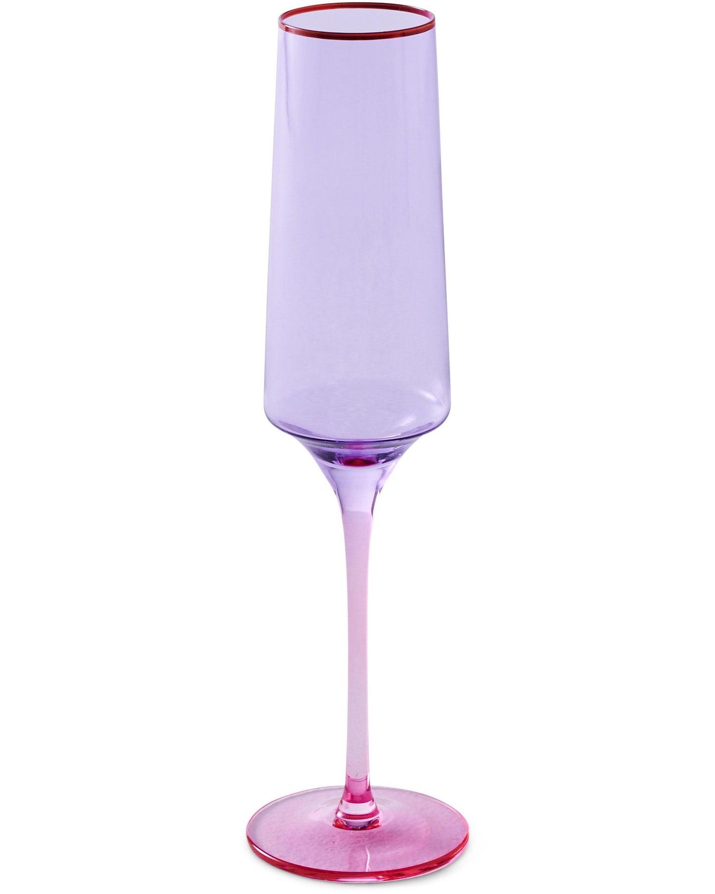 Lilac Colour Block Champagne Glass 2P Set