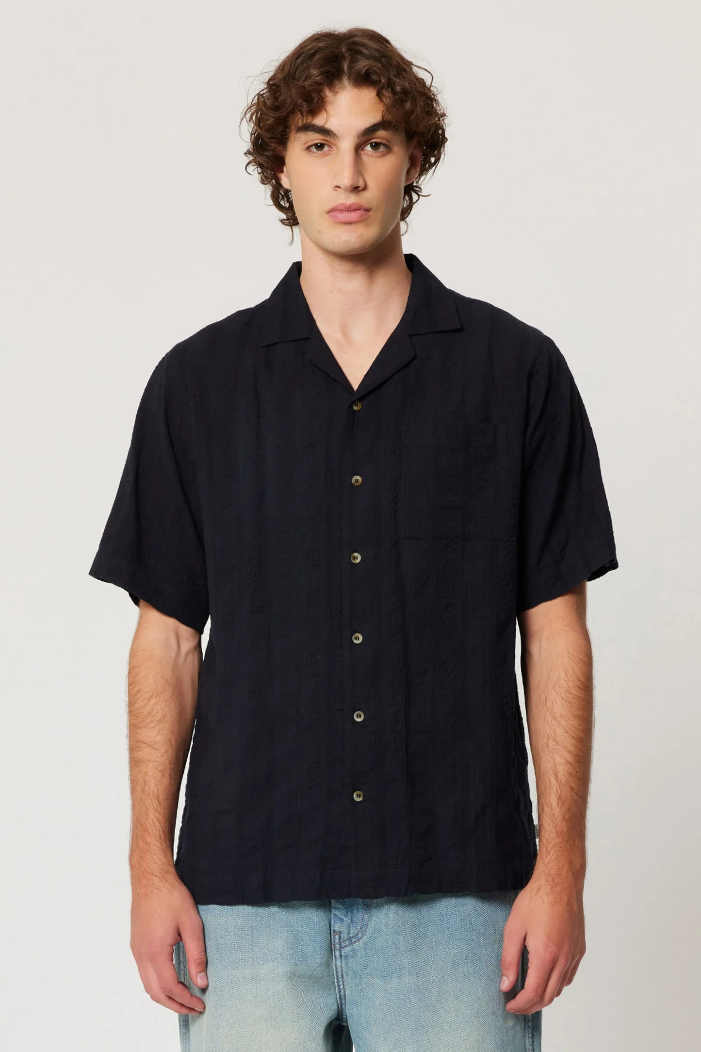 Bowler Shirt Seersucker - Vintage Black