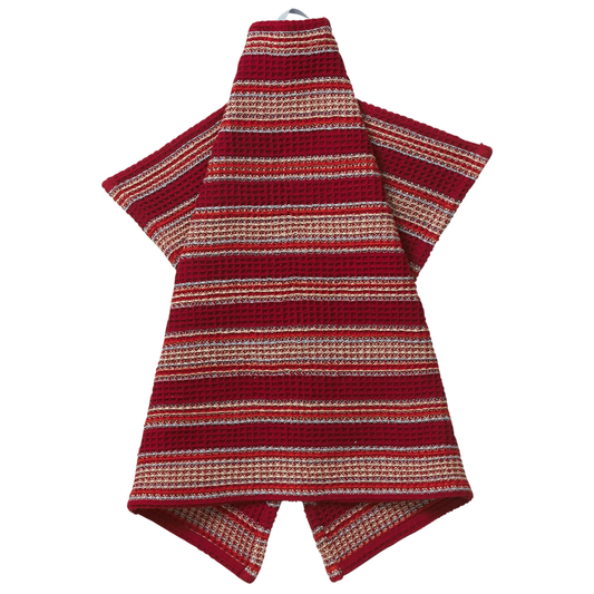 Selene Stripe Tea Towel - Crimson