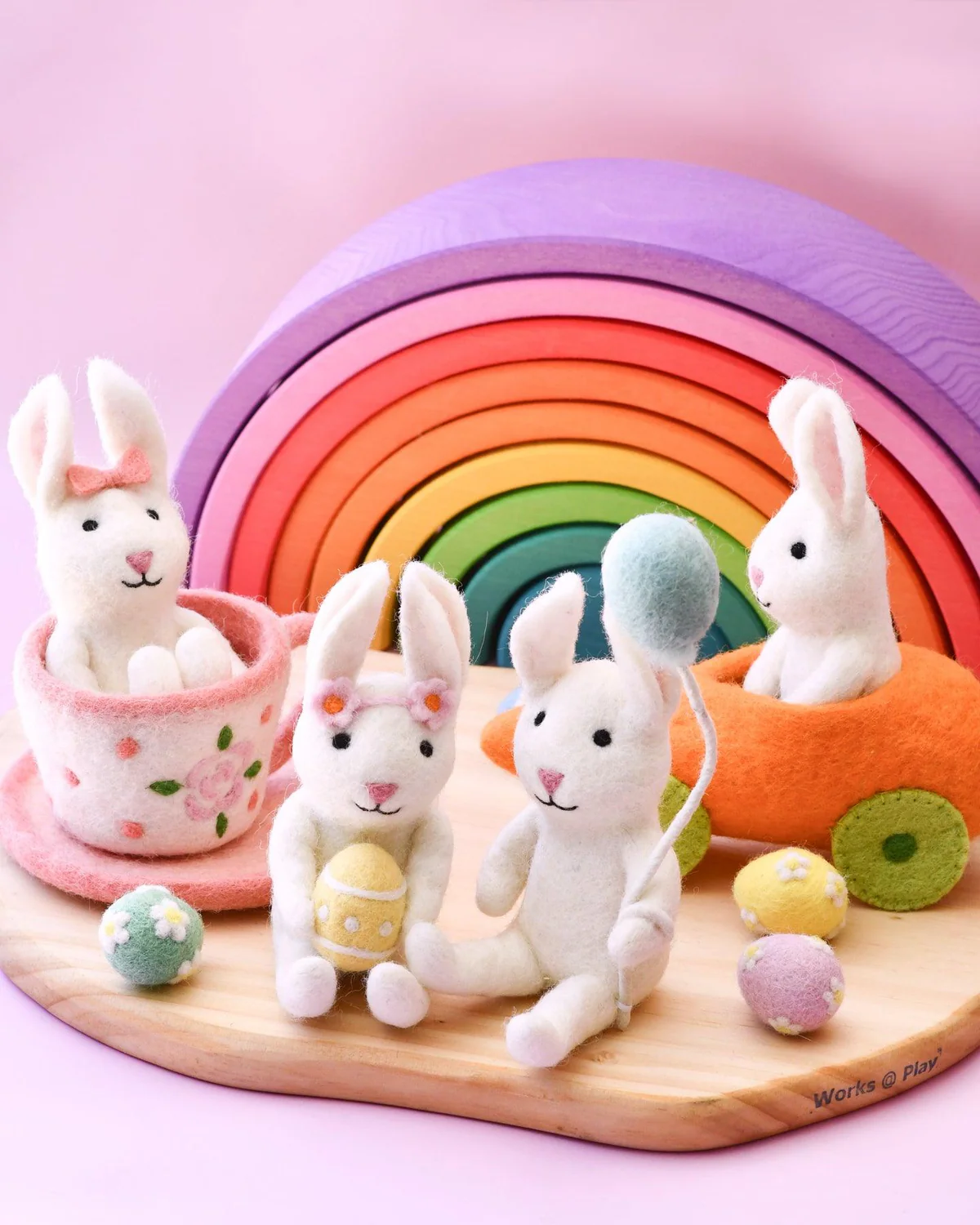 Felt Rabbit With Easter Egg