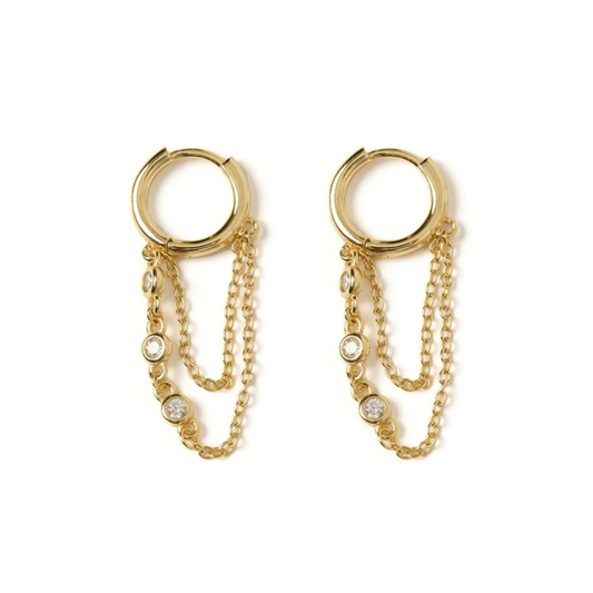 Amaretto Gold Huggie Earrings