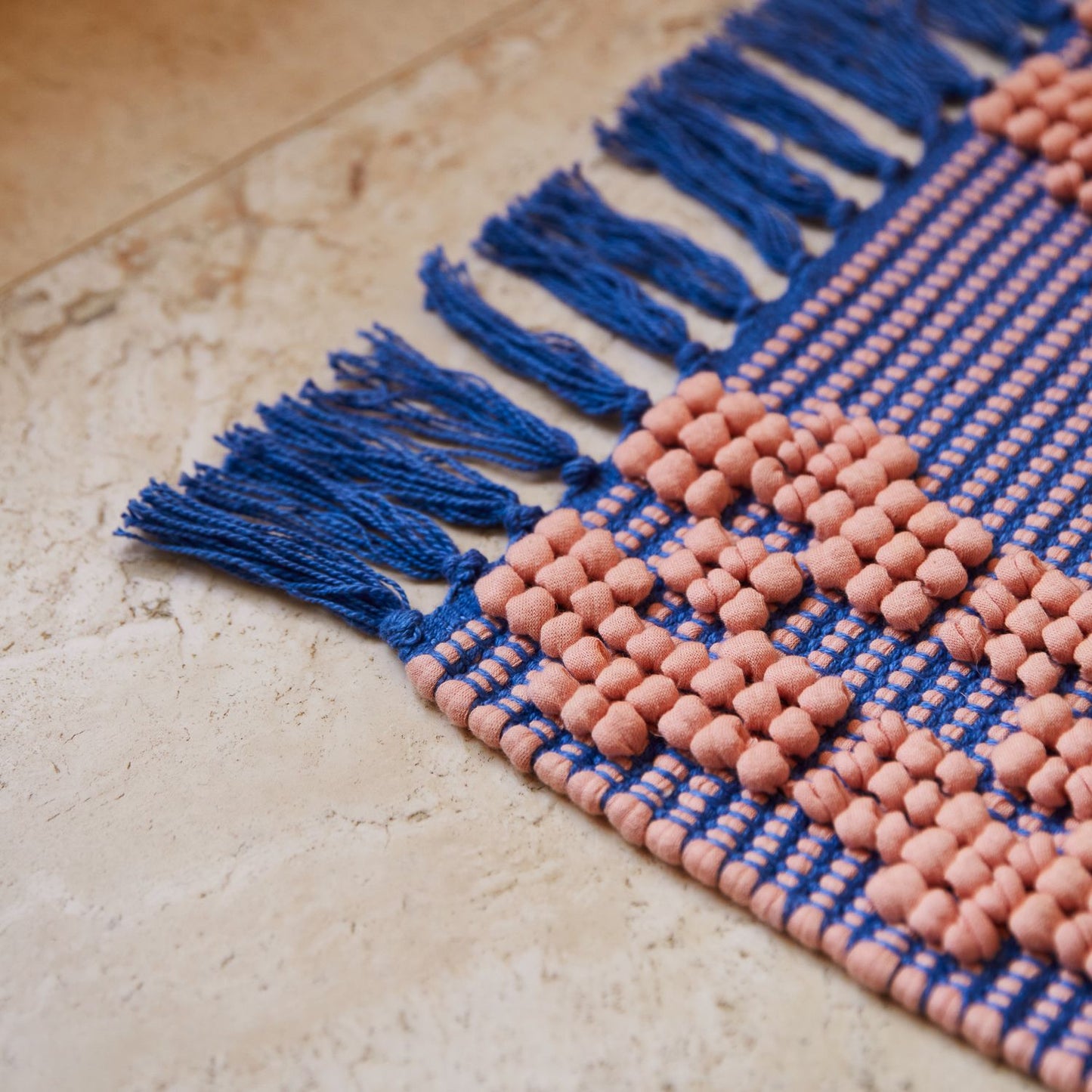 Sawa Cotton Floor Mat - Ultramarine