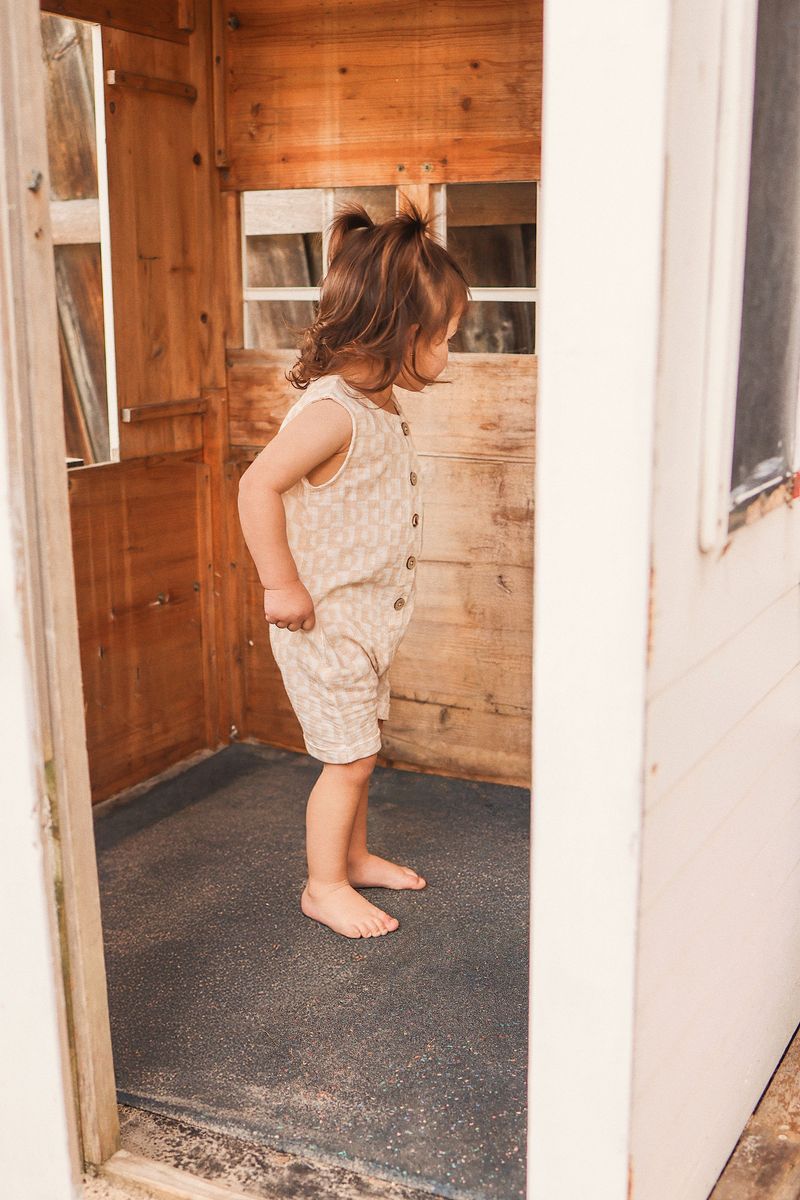 Slouchy Sleeveless all-in-one Romper - Sunset