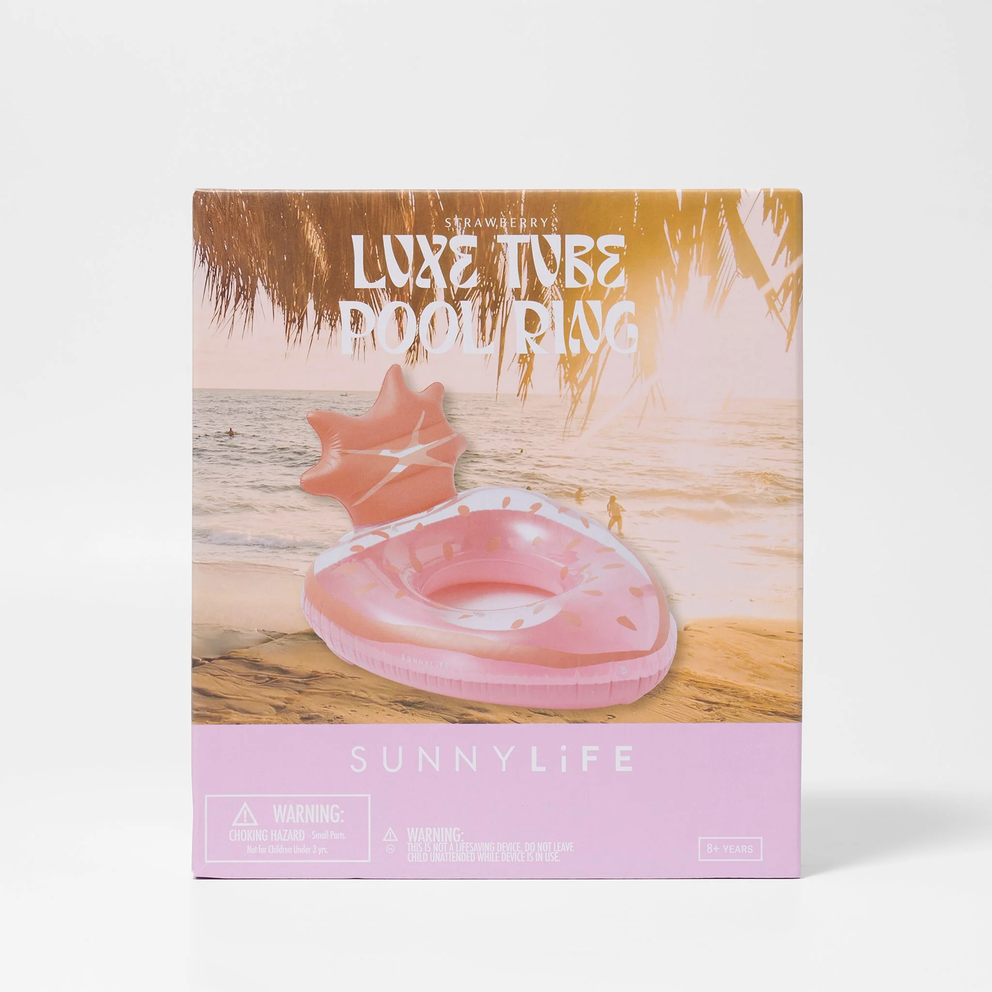 Luxe Tube Pool Ring - Strawberry Pink