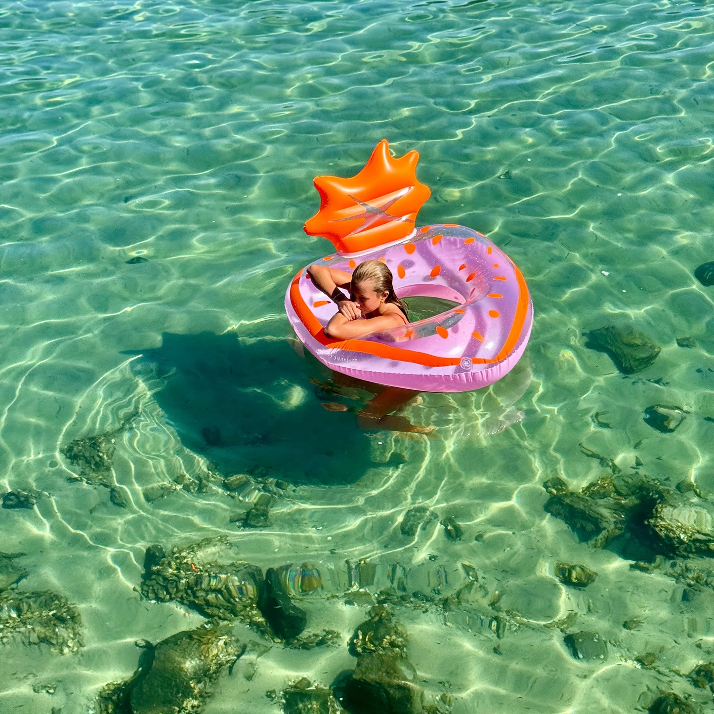 Luxe Tube Pool Ring - Strawberry Pink