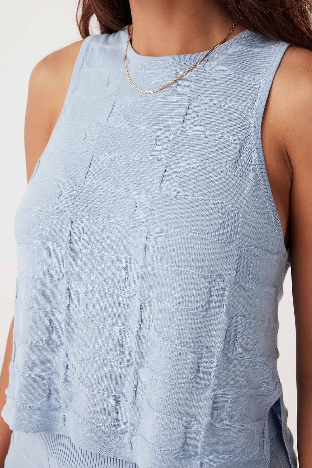 Lara Organic Cotton Tank - Sky